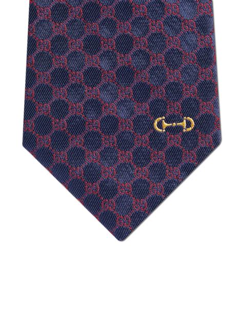 GG silk jacquard tie in brown 